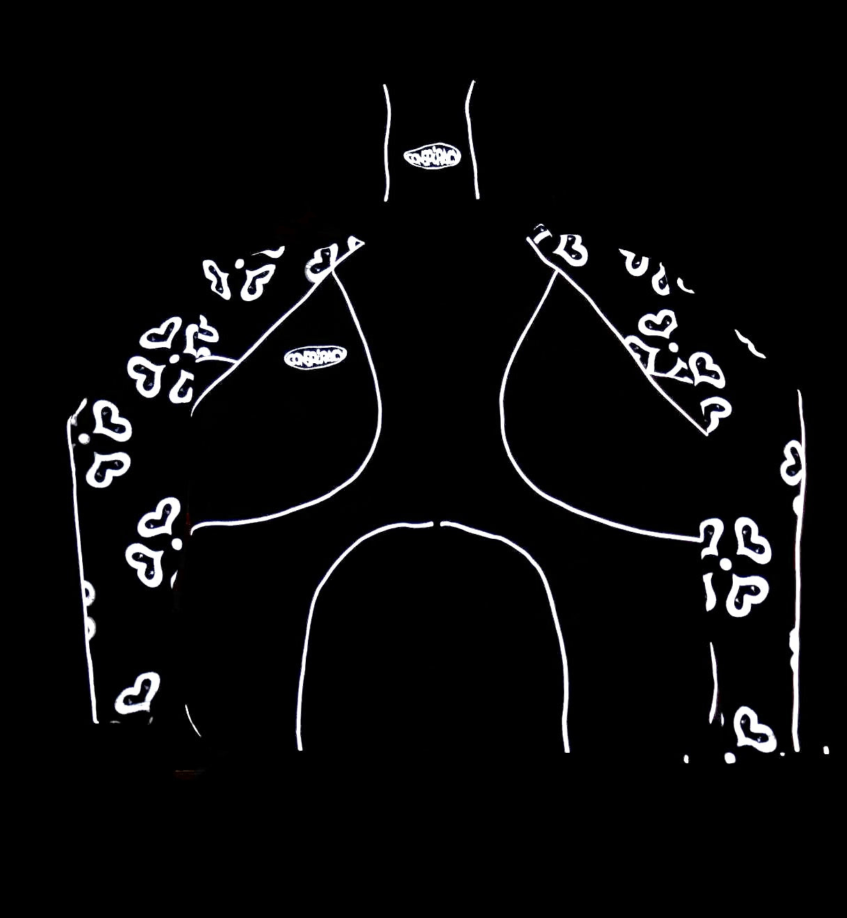 Black reflective coat set